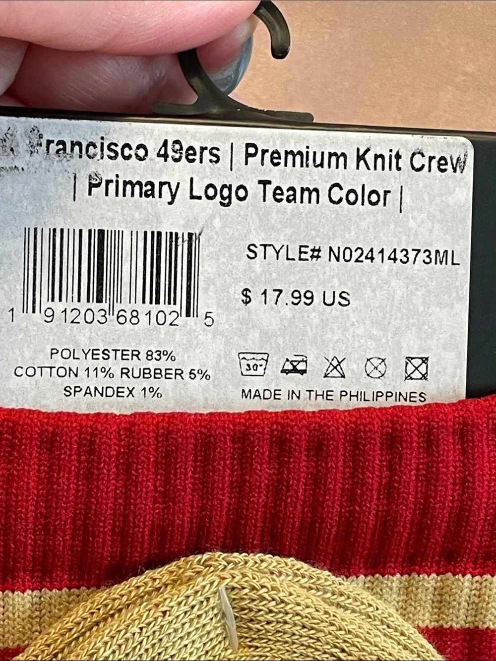 Unisex Strideline San Francisco 49ers Premium Knit Crew Socks - NWT M/L